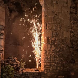 Artifice jet de scène chateau