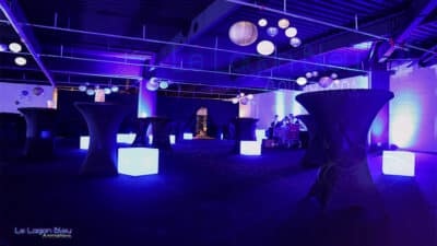 Inauguration Carrefour Boisseuil espace VIP éclairage tour de salle